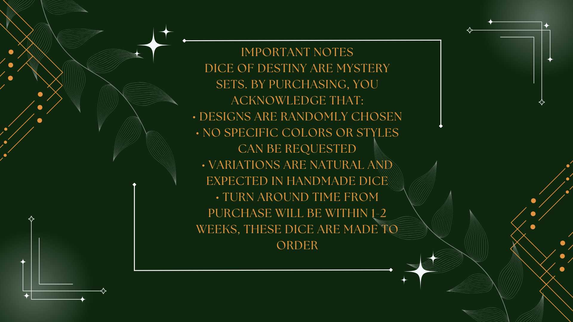 Dice of Destiny – Randomized Handmade RPG Dice Set (Chosen by Fate)